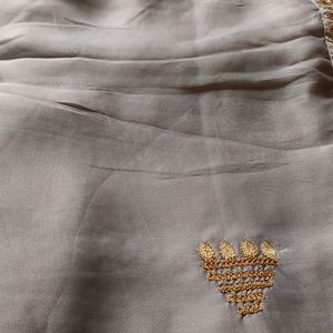 Saree With Stone Work