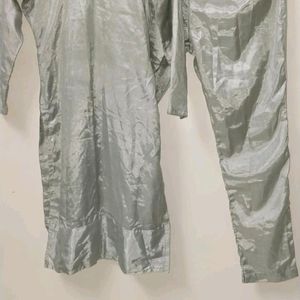 2 Piece Metallic Grey Dress