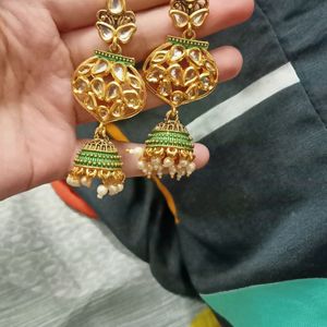 Mumbai Golden Green Zhumki/Zhumkas