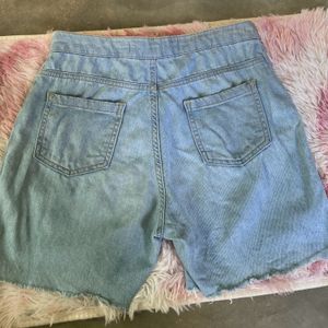 High Waist Jean Shorts