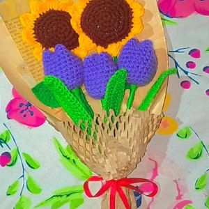 Crochet Tulip 🌷 And Sunflower 🌻 Bouquet ✨💓