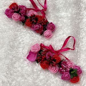 Pink & red Floral Jwellery Set