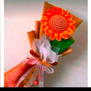 Crochet Sun Flower Stick