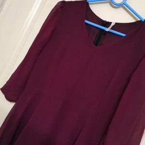 Wine Red Dress