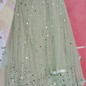 Fancy Olive 🫒 Green Lehenga Choli And Dupatta