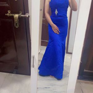 Royal Blue Off Shoulder Dress