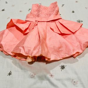 Peach Color Lace Dress