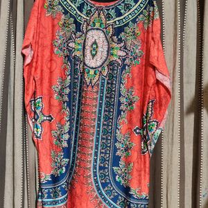 Red Kaftan Top For Women