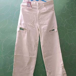 White Cargo Jeans