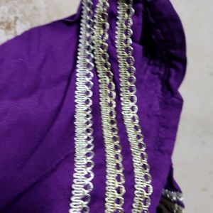 Alia Cut Kurta Set Purple With Pant And Dupatta