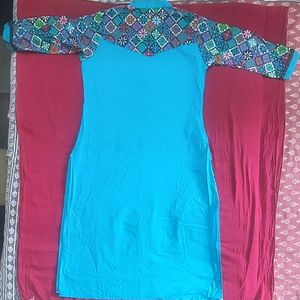 Women Blue Kurta