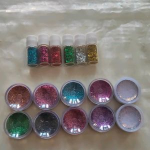 Makeup eyes Glitter ,16 Glitters In Many Colours