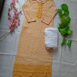 Chikankari Kurti Plazo Set