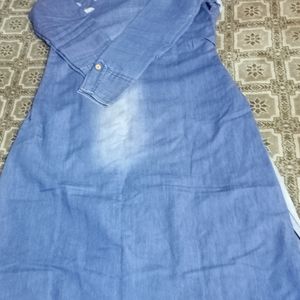 Denim Long Kurti