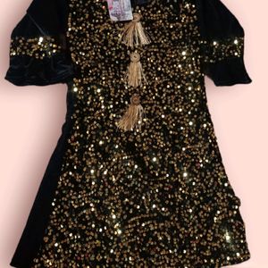 girls Velvat Sequin Dress