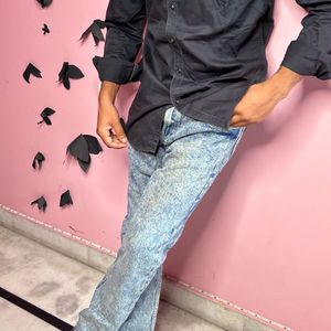 full pair of jeans and shirt