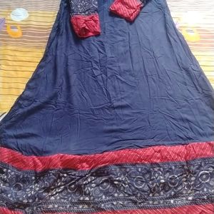 Blue And Red Gown