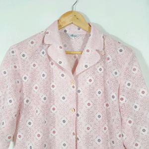 Pink Collared Button Down Shirt(Women's)