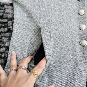 Grey Warm Coat For Women's