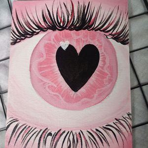 Aesthetic Pink Eye Painting 🎀💕