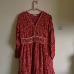 Red Ethnic Type Dress