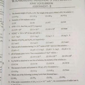 Chapter Wise Worksheet Of Chemistry Neet