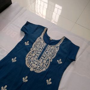 Thread Work Kurti Pant Set