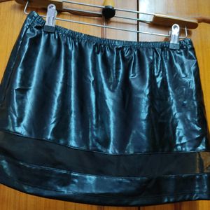 New Faux Leather Mini Skirt