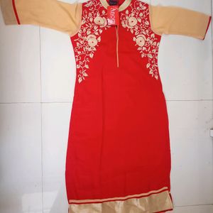 Red Anora Kurta