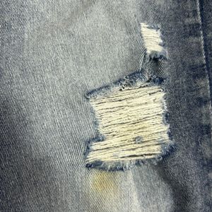 Distressed Blue Jeans - Size 30 - Torn and Fashion