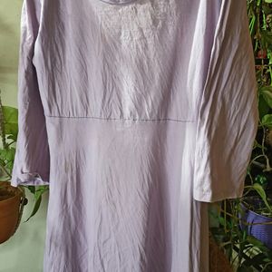 Lilac One Piece Dress In Tshirt Fabric From Brand Bewakoof Available In Size 3XL