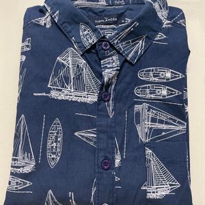 Highlander Navy Blue Half Shirt