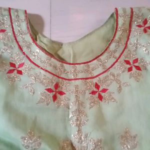 Patiala See Green Suit Set Good Condition