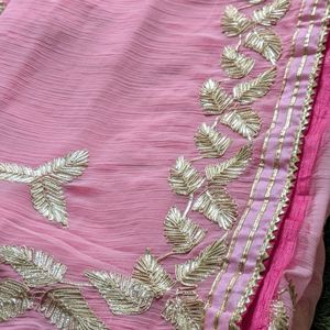 Jaipuri Gota Patti Work Saree New Branded