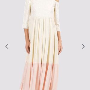 Ethnicity Cold Shoulder Tiered Dress