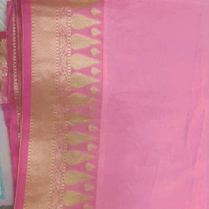 Cotton Saree Pink