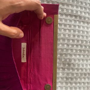 Fabindia Silk Clutch In Purple