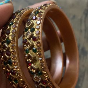 KUNDAN WORK BANGLES