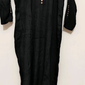 Black Straight Kurta