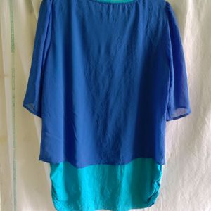 Blue vintage imported top(Women)