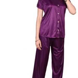 Solid Purple Nighsuit (Women)