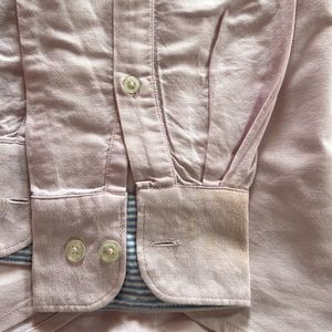 Men Ralph Lauren Baby Pink Plain Shirt