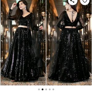 330. Black Sequinned Lehenga Choli