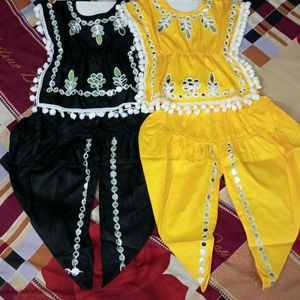 New Unused Fancy Girls Top & Dhoti Set