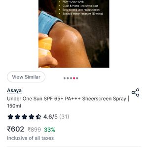 Asaya Sunscreen Spray 150ml