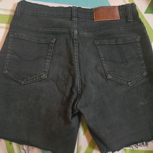 Black Denim Short