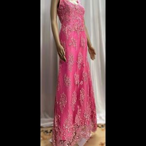 Pink embellished gown