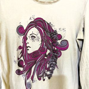 Full Sleeve Printed T-shirt Top