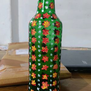 Bottle Art. My own Work . Using Beer bottle and Acrylic paints..