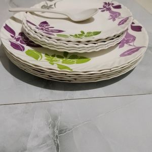 Round Dazzle Purple Dinner Set